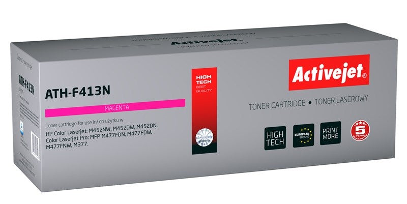 Activejet ATH-F413N Toner (zamiennik HP 410A CF413A; Supreme; 2300 stron; czerwony)
