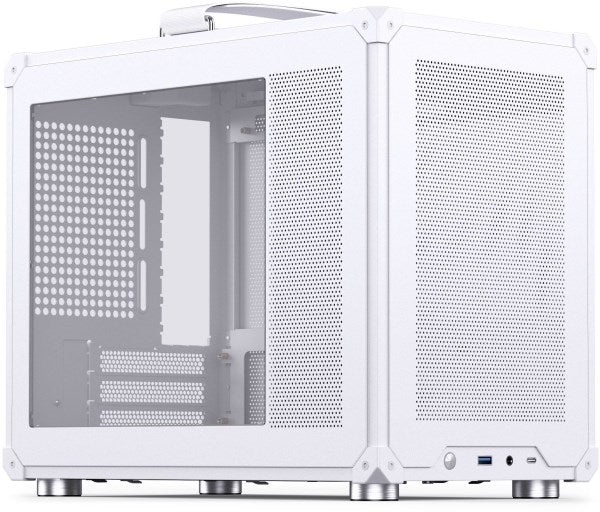 Obudowa PC Jonsbo C6 MAX, Mini Obudowa, Micro-ATX, Szkło Hartowane - Białe