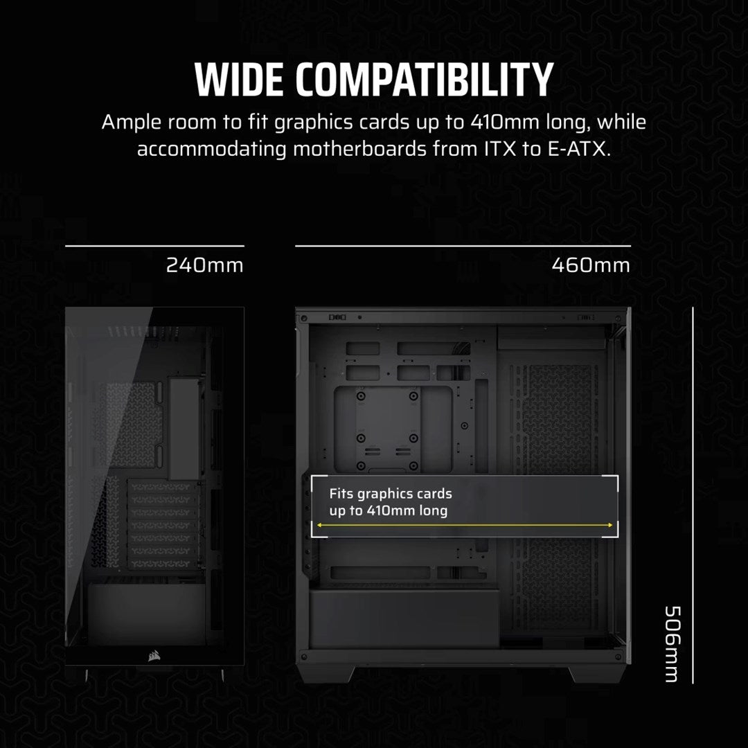 Obudowa Corsair 3500X LXR LINK Tempered Glass Mid-Tower, Black