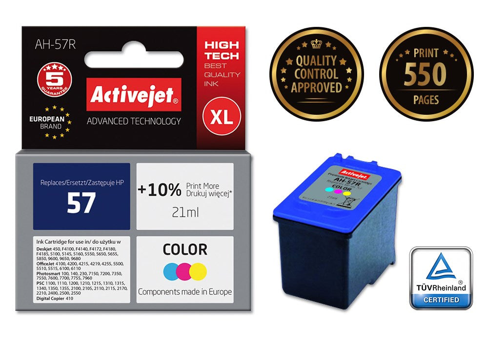 Activejet AH-57R Tusz (zamiennik HP 57 C6657AE; Premium; 21 ml; kolor)
