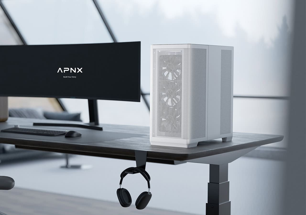 Obudowa AeroCool Geh Midi APNX C1-R-WT-V1 z MicroATX/MiniITX