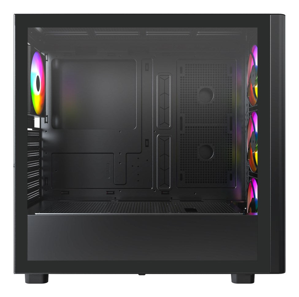Drewniana obudowa PC Montech XR, Midi-Tower, ATX, ARGB, szkło hartowane