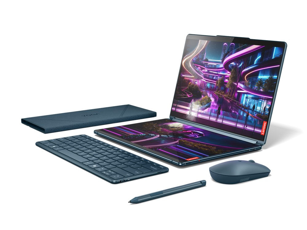 Lenovo Yoga Book 9 13IMU9 Ultra 7 155U 2x 13.3" 2.8K OLED 400nits Glossy 60Hz 32GB LPDDR5x-7467 SSD512 Intel Arc Graphics Win11 Tidal Teal + Backpack B210 GX40Q17225