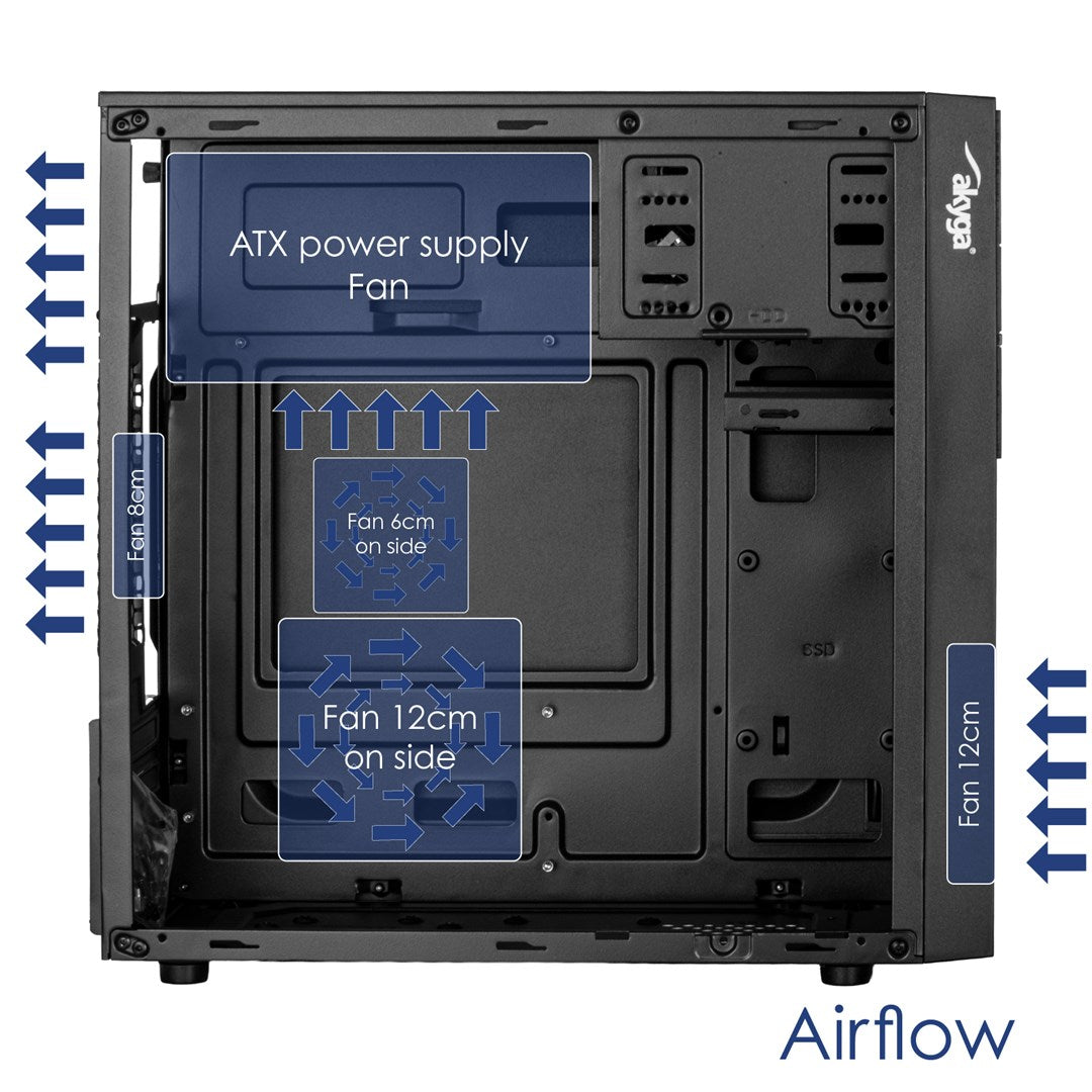 AKYGA OBUDOWA MICRO TOWER ATX PORT USB C AK19BK
