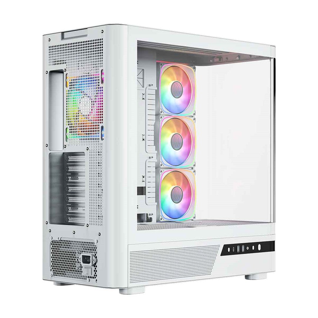 MODECOM OBUDOWA VOLCANO AQ 100 ARGB MIDI BIAŁA