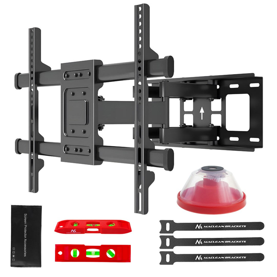 MACLEAN UCHWYT DO TV, MAX VESA 600X400, 32-85", 60KG, REG.KĄTA W PIONIE I POZIOMIE, PROFIL 65-390MM, CZARNY MC-789
