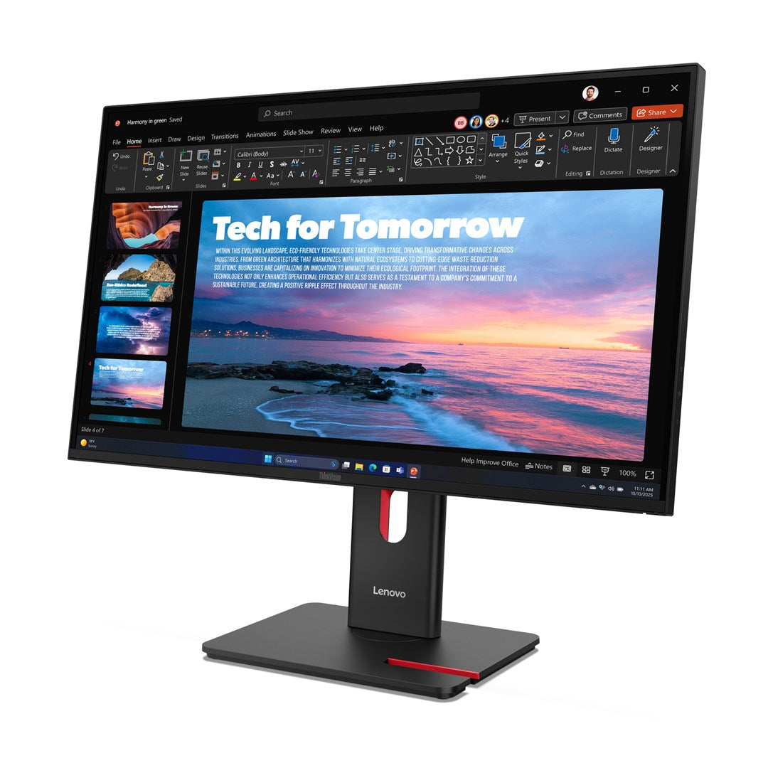 Monitor Lenovo ThinkVision T27QD-40 27" IPS 16:9 120 Hz 4 ms 2560x1440 350 cd/m2 HDMI: 1 Gwarancja 36 mies.