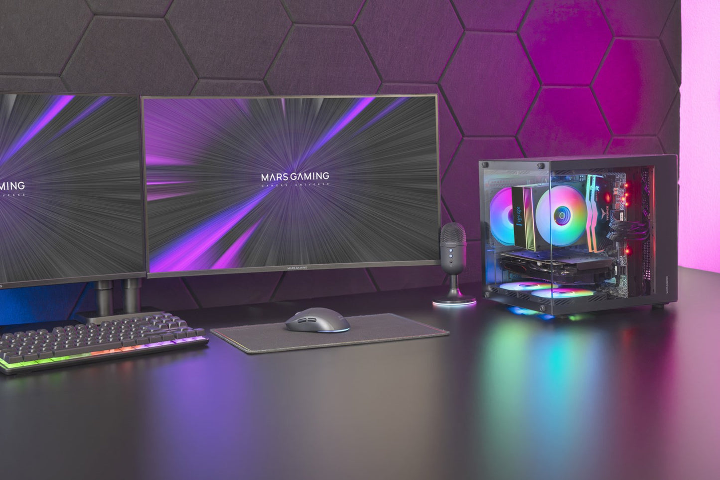 TACENS MARS MC-CUBE 1xARGB USB-C mATX- obudowa/cases