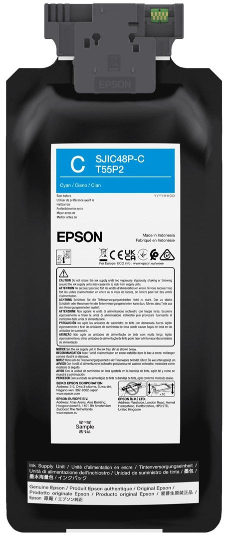 Epson SJIC48P-C nabój z tuszem 1 szt. Oryginalny Cyjan