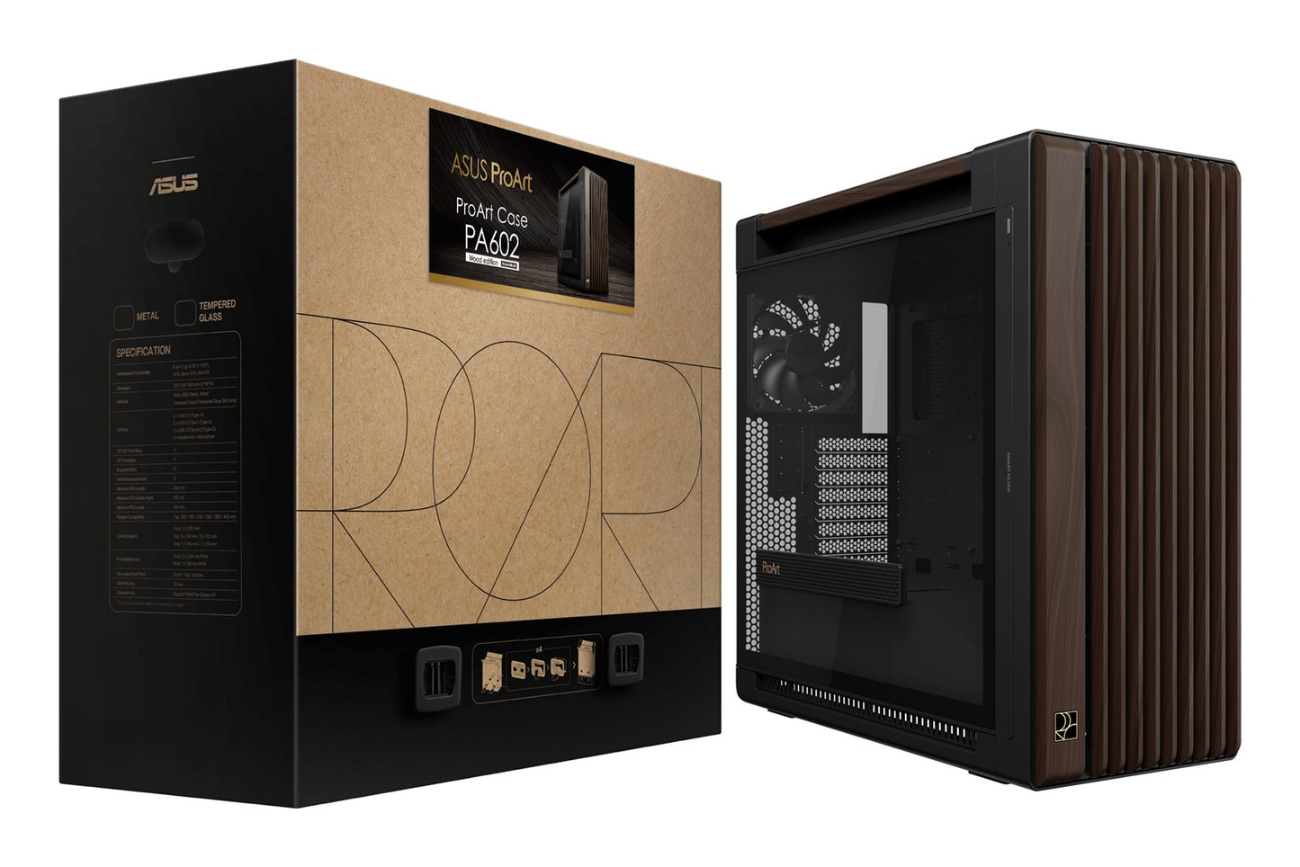 Obudowa Asus PROART PA602 WALNUT WOOD TG PWM MODERN