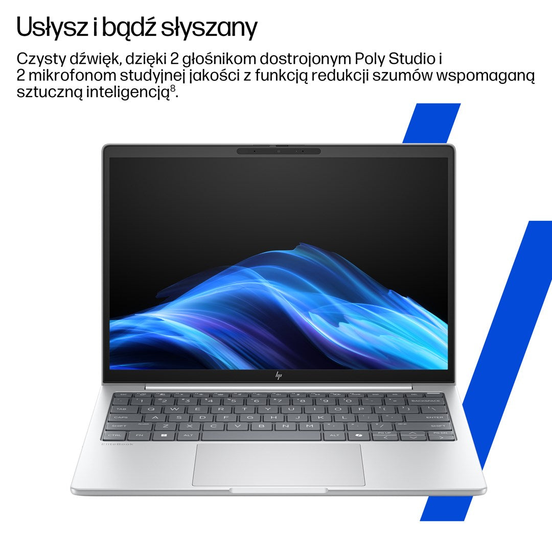 HP EliteBook 8 G1i Ultra 7 255U 14.0"WUXGA IPS 400nits Eye Ease AG 24GB DDR5 5600 SSD512 Arc Cam 5Mpx 62Wh W11Pro Srebrny lodowiec 3Y OnSite