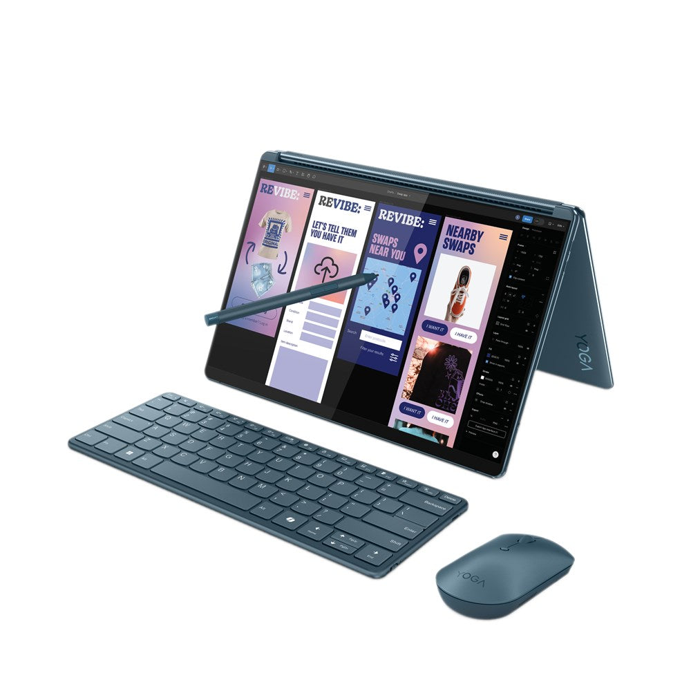 Lenovo Yoga Book 9 13IMU9 Ultra 7 155U 2x 13.3" 2.8K OLED 400nits Glossy 60Hz 32GB LPDDR5x-7467 SSD512 Intel Arc Graphics Win11 Tidal Teal + Backpack B210 GX40Q17225