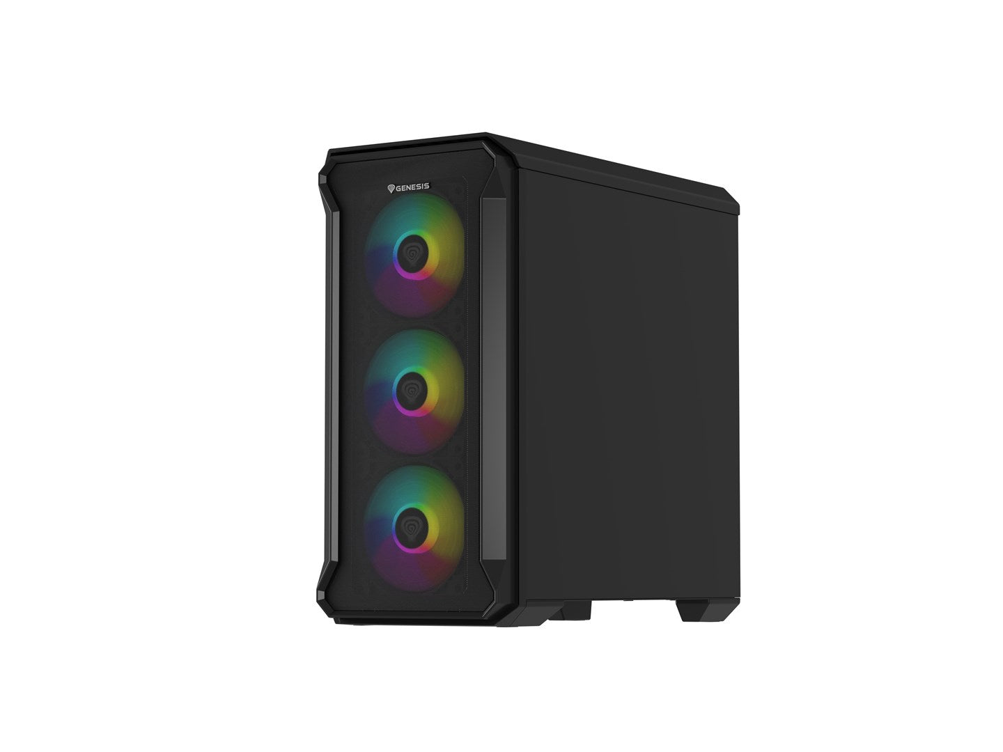 Obudowa NATEC Genesis Irid 503 ARGB NPC-1559 (Micro ATX. Mini ITX; kolor czarny)