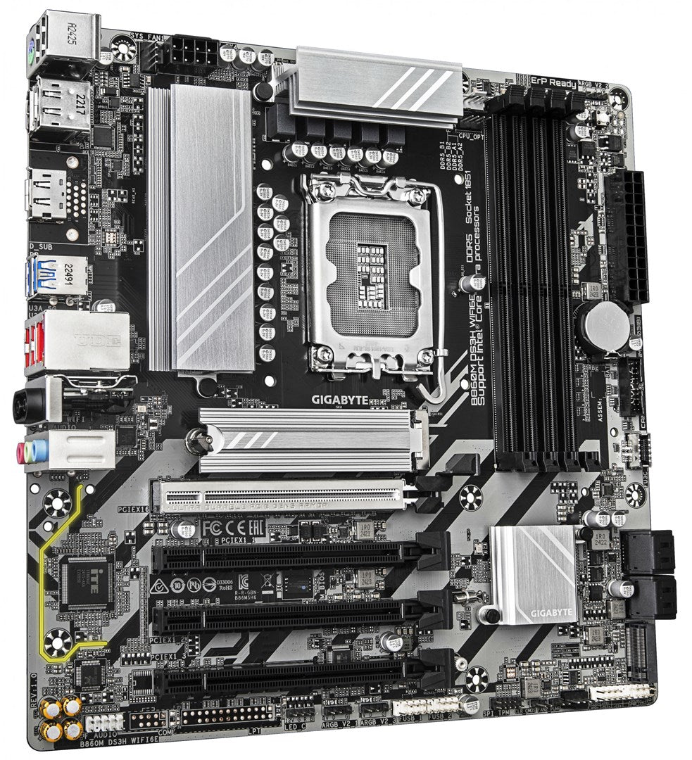 GIGABYTE B860M DS3H WIFI6E płyta główna Intel B860 LGA 1851 (Socket V1) micro ATX