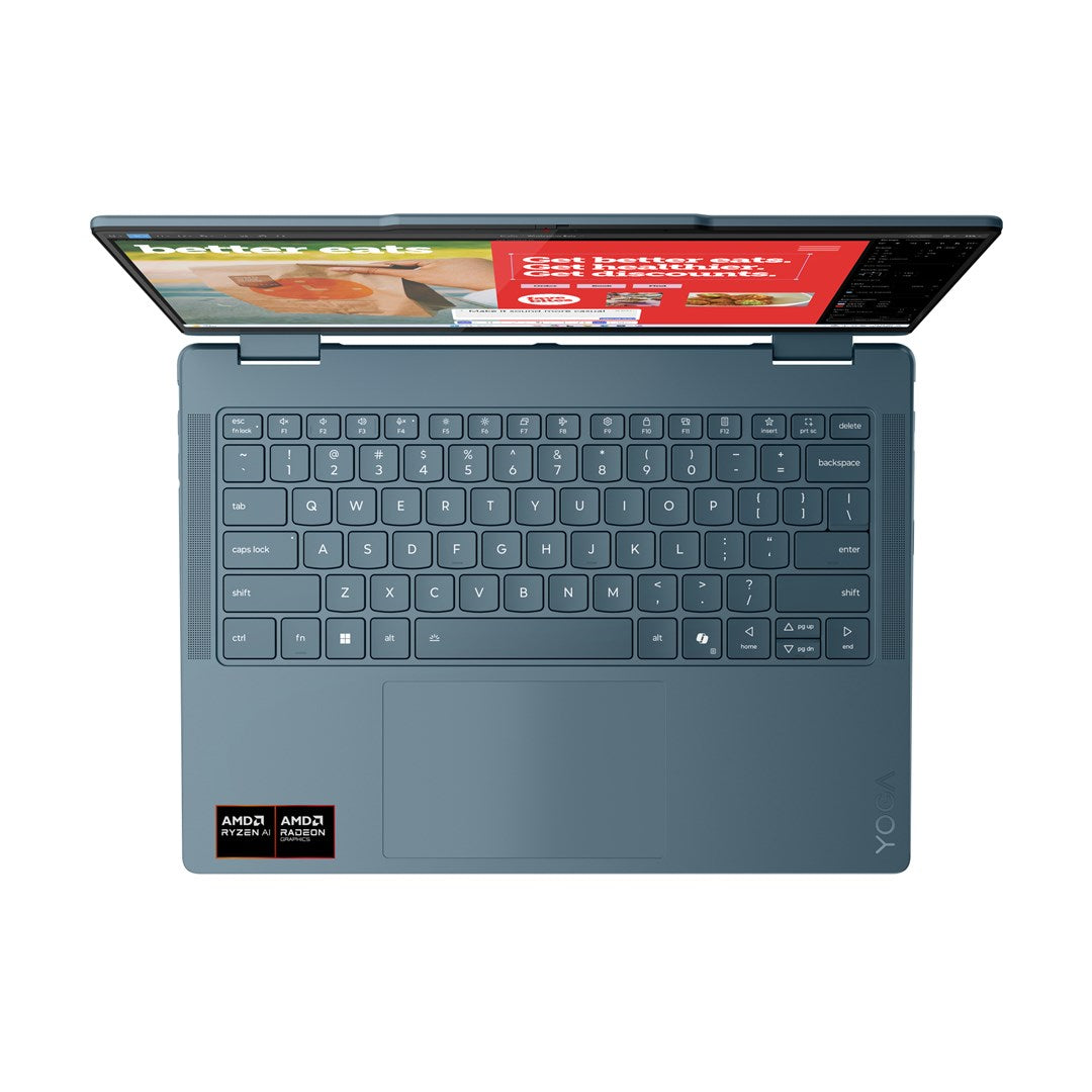 Lenovo Yoga 7 2-in-1 14AKP10 Ryzen AI 5 340 14.0"WUXGA Touch OLED 400nits Glossy 60Hz 16GB LPDDR5-6400 SSD512 Radeon 840M Graphics Cam 5.0MP 70Wh Win11 Tidal Teal