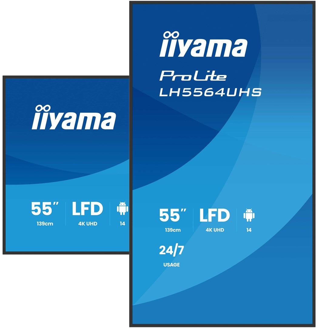 Ekran płaski iiyama LH5564UHS-B1AG 55 IN LCD UHD - Płaski ekran - 139,7 cm