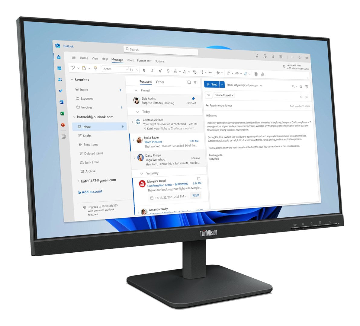 Monitor Lenovo ThinkVision 23,8" S24-4E (64B5KAT1EU)