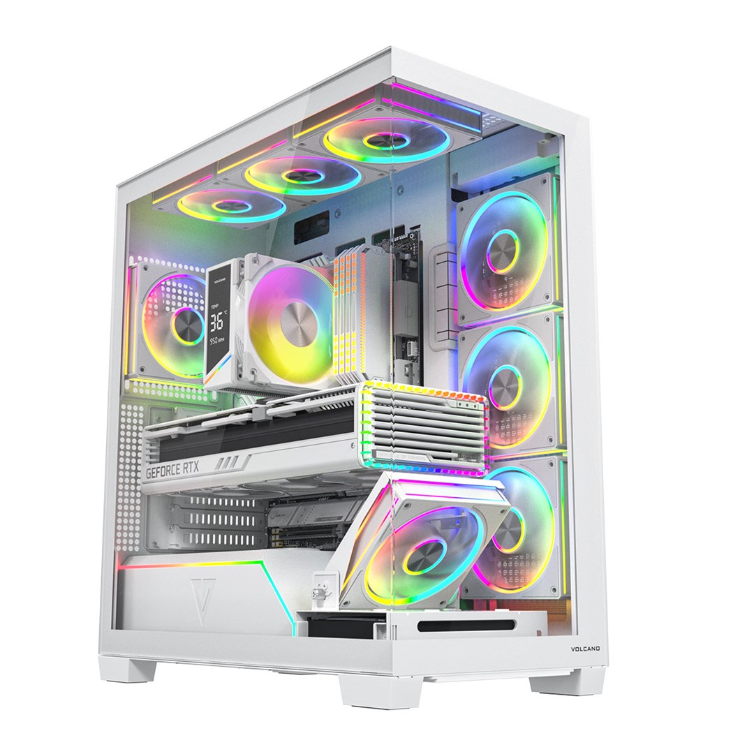 MODECOM OBUDOWA VOLCANO STELLAR PLUS ARGB MIDI 8F WHITE