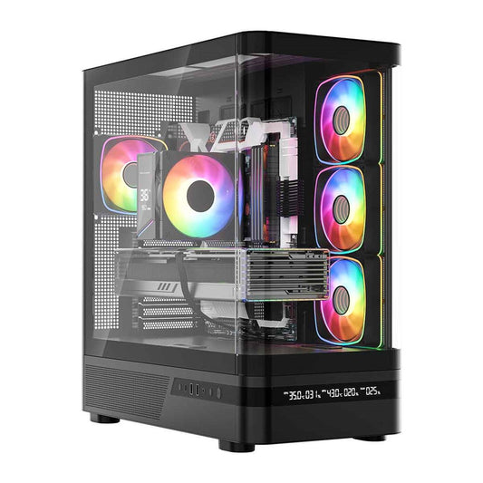 MODECOM OBUDOWA VOLCANO AQ 200 ARGB MIDI CZARNA