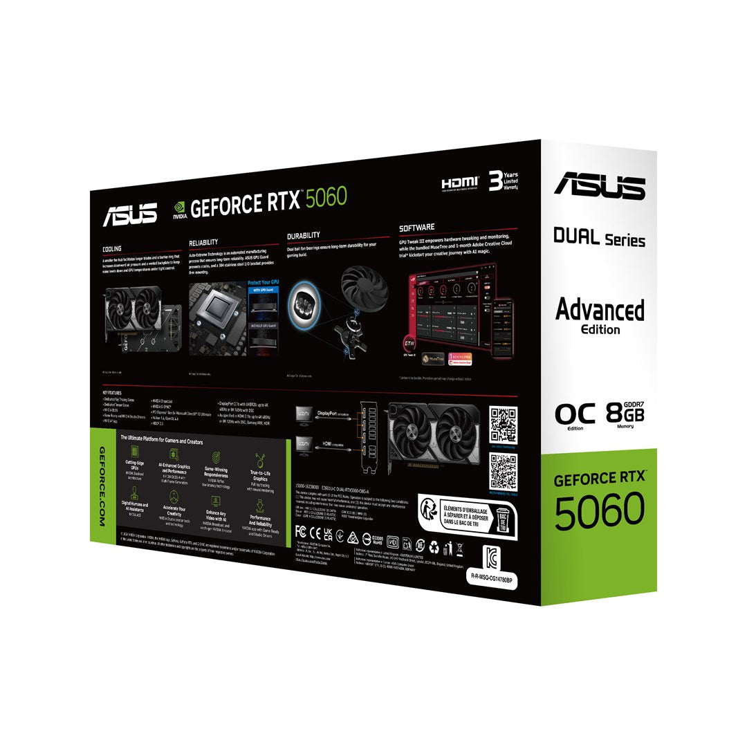 Karta graf. ASUS DUAL RTX 5060 8GB OC Advanced