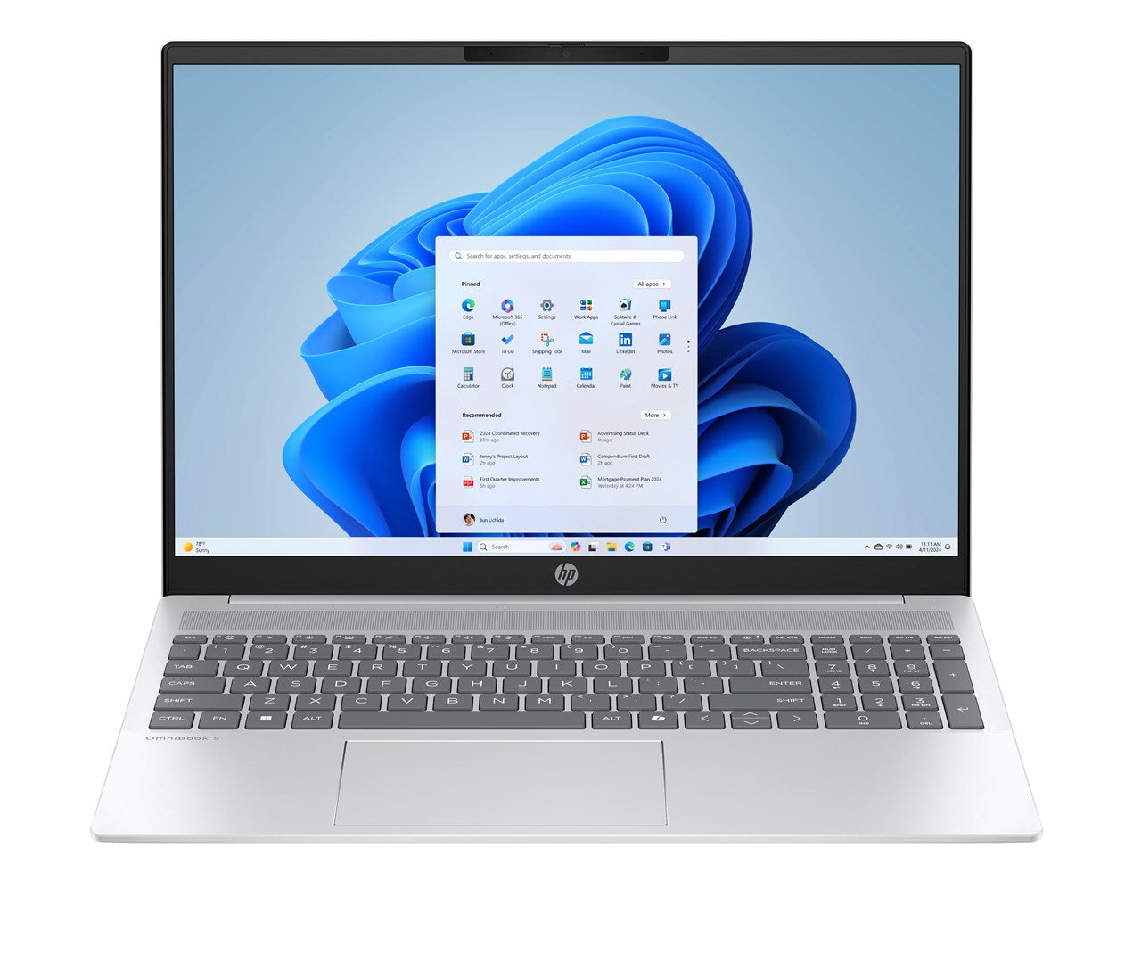 HP OmniBook 5 16-af1220nw Ultra 5 225U 16.0" 2K IPS 300nits AG 16GB LPDDR5x 7467 SSD512 Arc Cam1080p 59Wh Win11 Aluminium Ice Silver 2Y