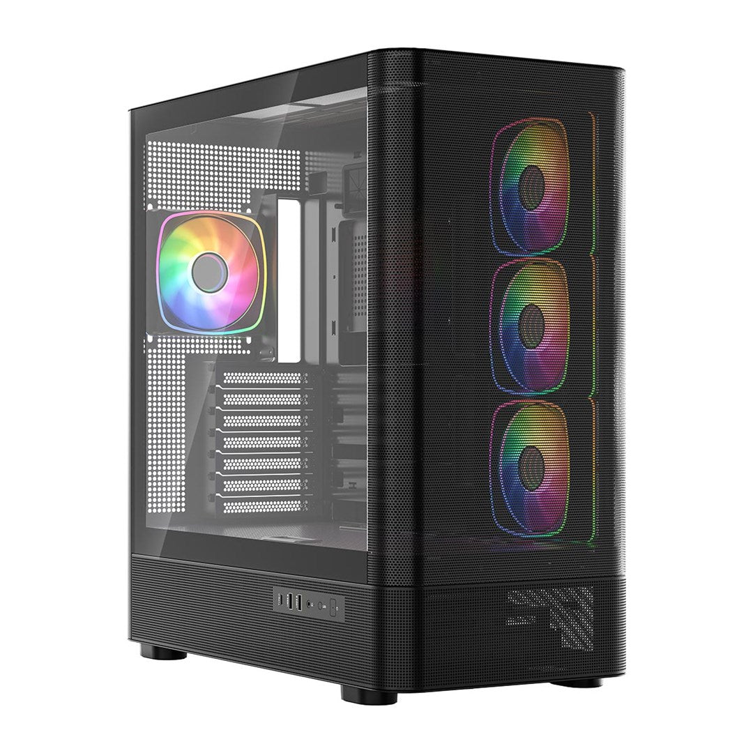 MODECOM OBUDOWA VOLCANO AQ 300 ARGB MIDI CZARNA