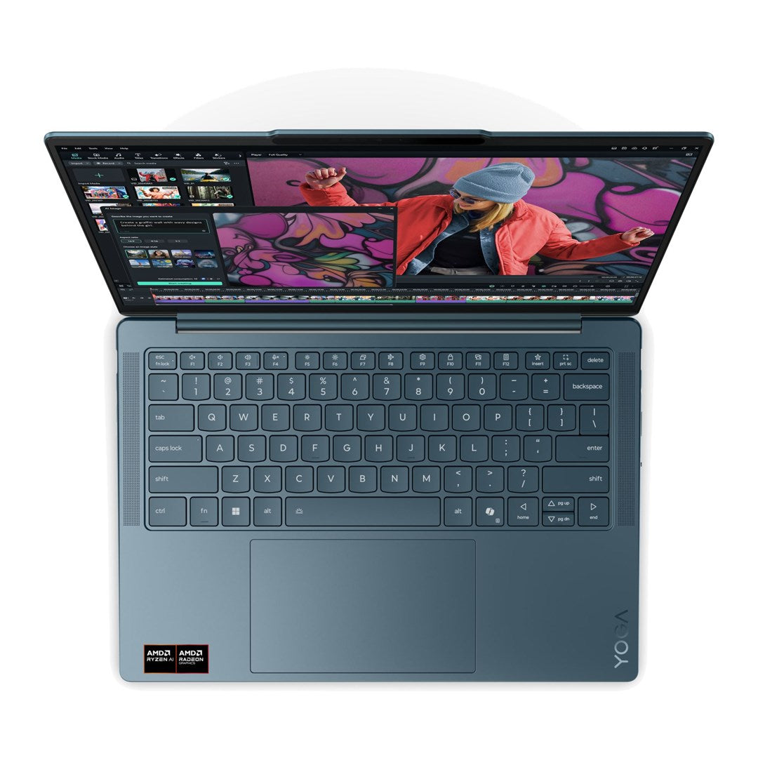 Lenovo Yoga Slim 7 14AKP10 Ryzen AI 5 340 14" WUXGA OLED 400nits 60Hz Glossy 16GB LPDDR5-6400 SSD512 Radeon 840M Graphics Cam1080p 70Wh Win11 Tidal Teal