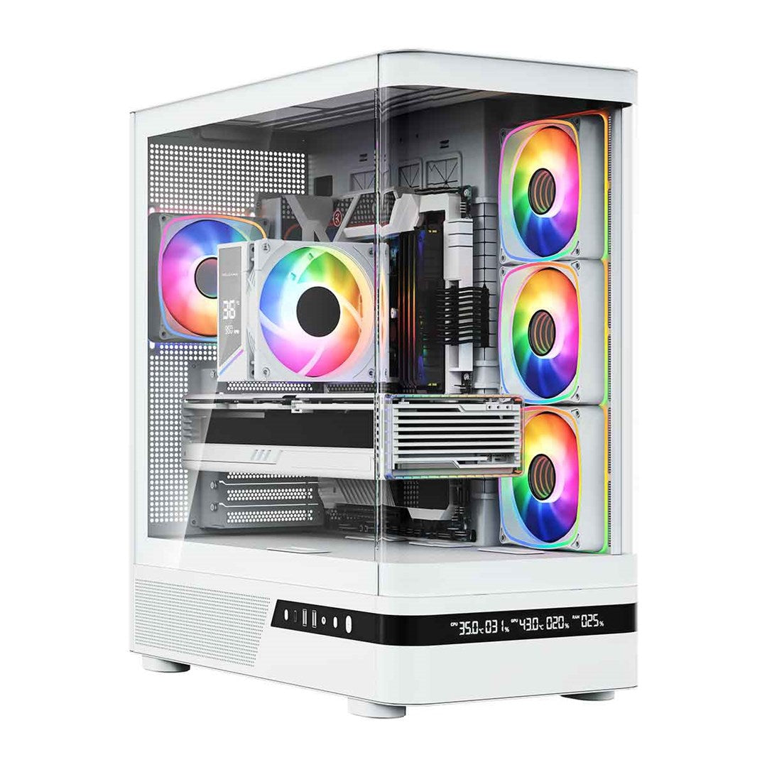 MODECOM OBUDOWA VOLCANO AQ 200 ARGB MIDI BIAŁA