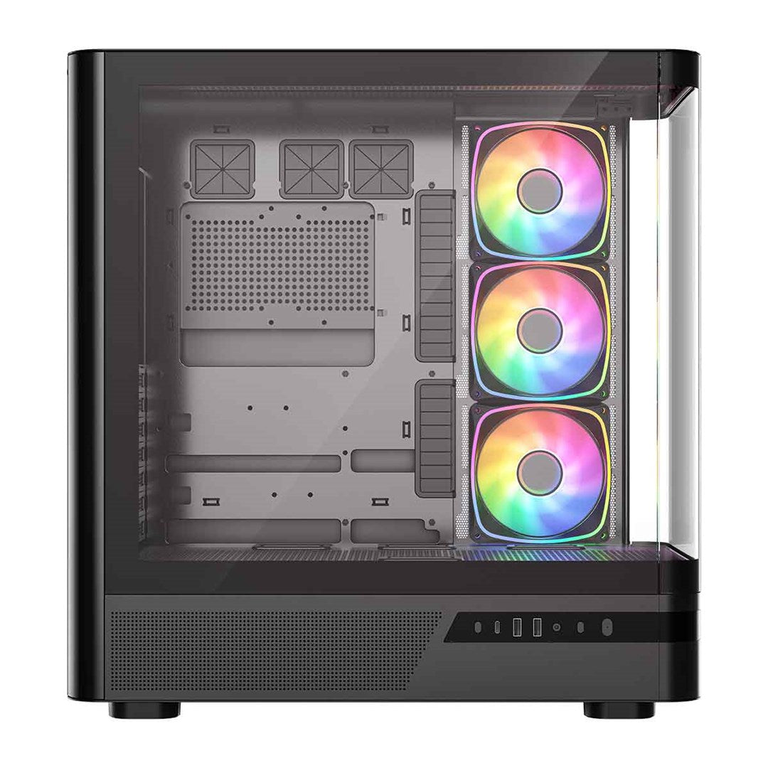 MODECOM OBUDOWA VOLCANO AQ 100 ARGB MIDI CZARNA