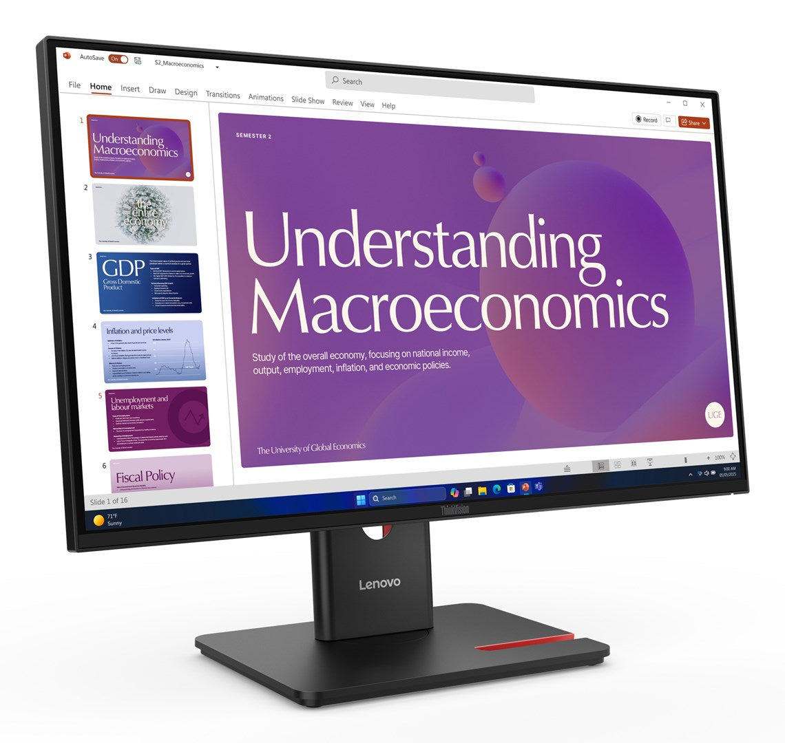 Lenovo ThinkVision T24D-40 23.8"FHD 120Hz 250nits AG HDMI DP USB Eclipse Black