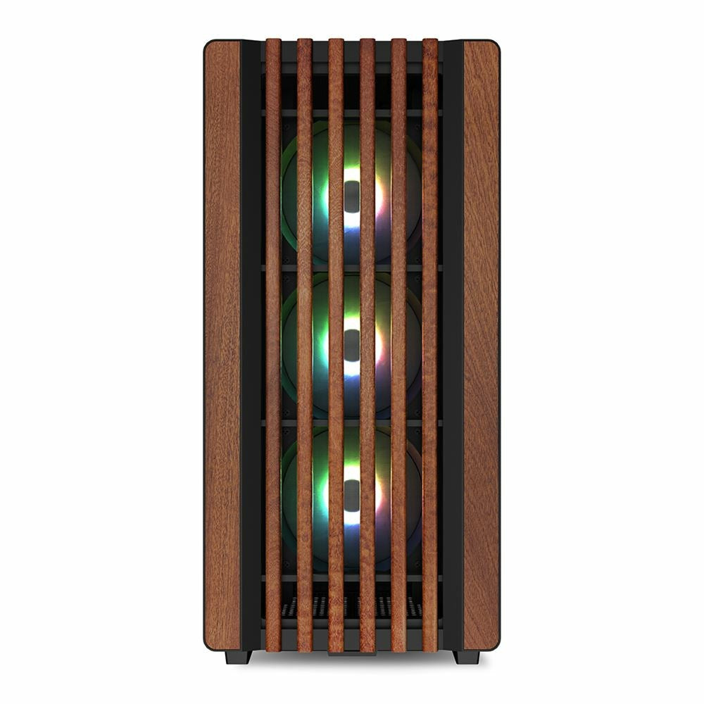 Sharkoon REBEL C70G RGB Full Tower Czarny, Drewno