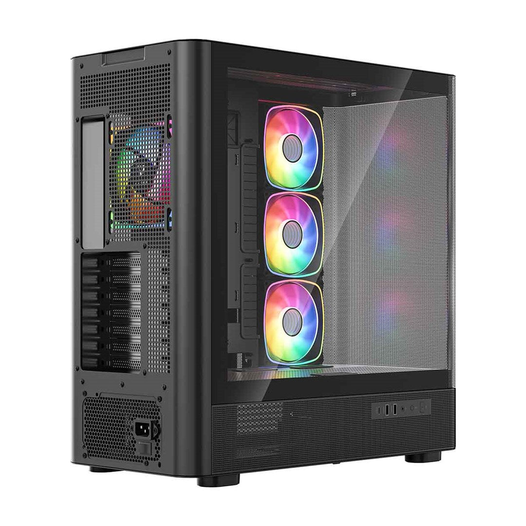MODECOM OBUDOWA VOLCANO AQ 500 ARGB MIDI CZARNA