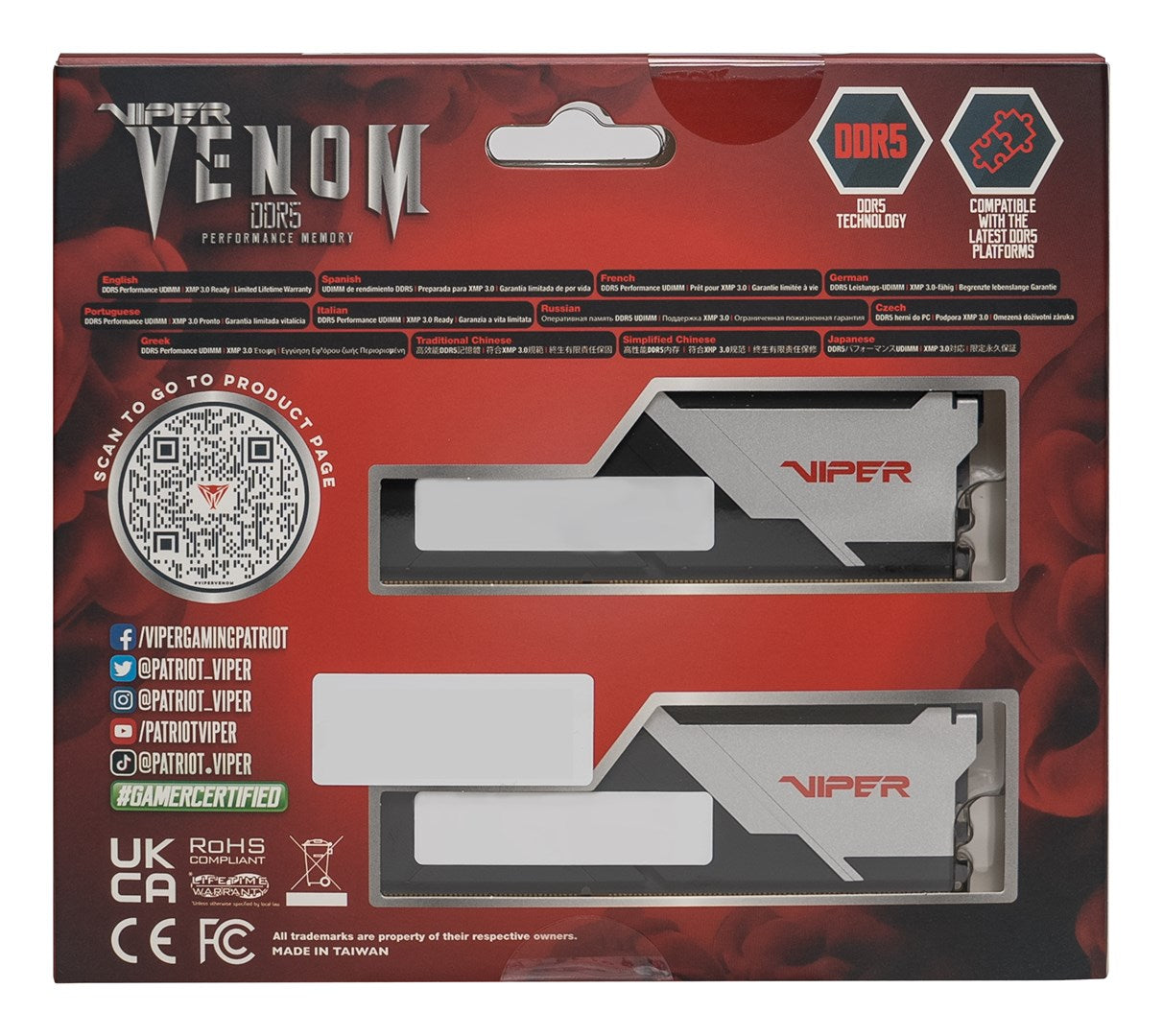 Patriot Viper Venom DDR5 2x8GB 6000MHz CL36 XMP3/EXPO