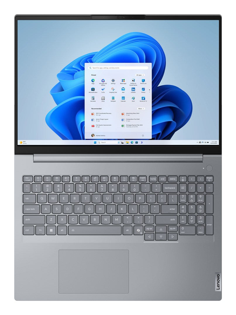 Lenovo ThinkBook 16 G8 Ultra 5 135H 16.0"WUXGA IPS 60Hz 300nits AG 16GB DDR5 5600 SSD512 Intel Arc Cam1080p 45Wh W11Pro Arctic Grey 3Y OnSite