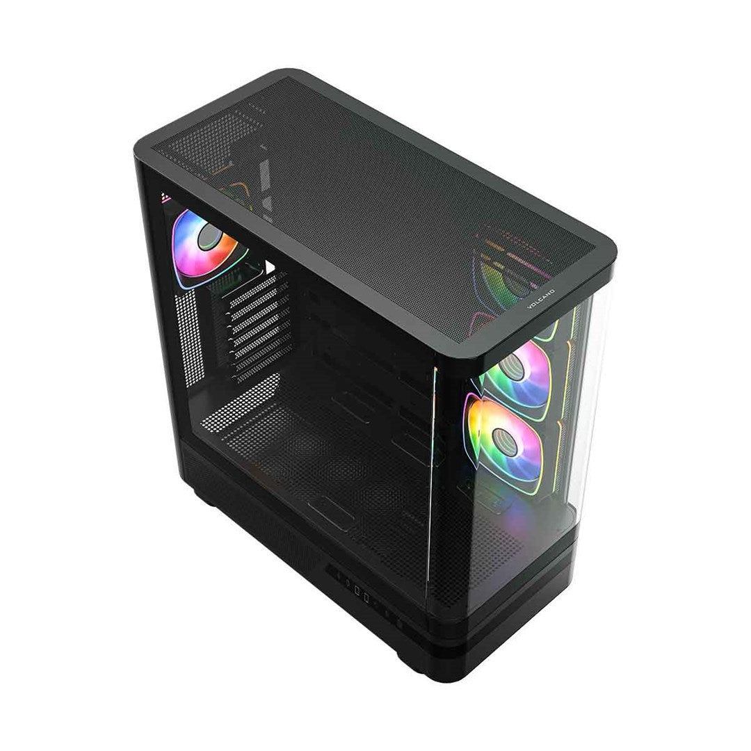 MODECOM OBUDOWA VOLCANO AQ 100 ARGB MIDI CZARNA
