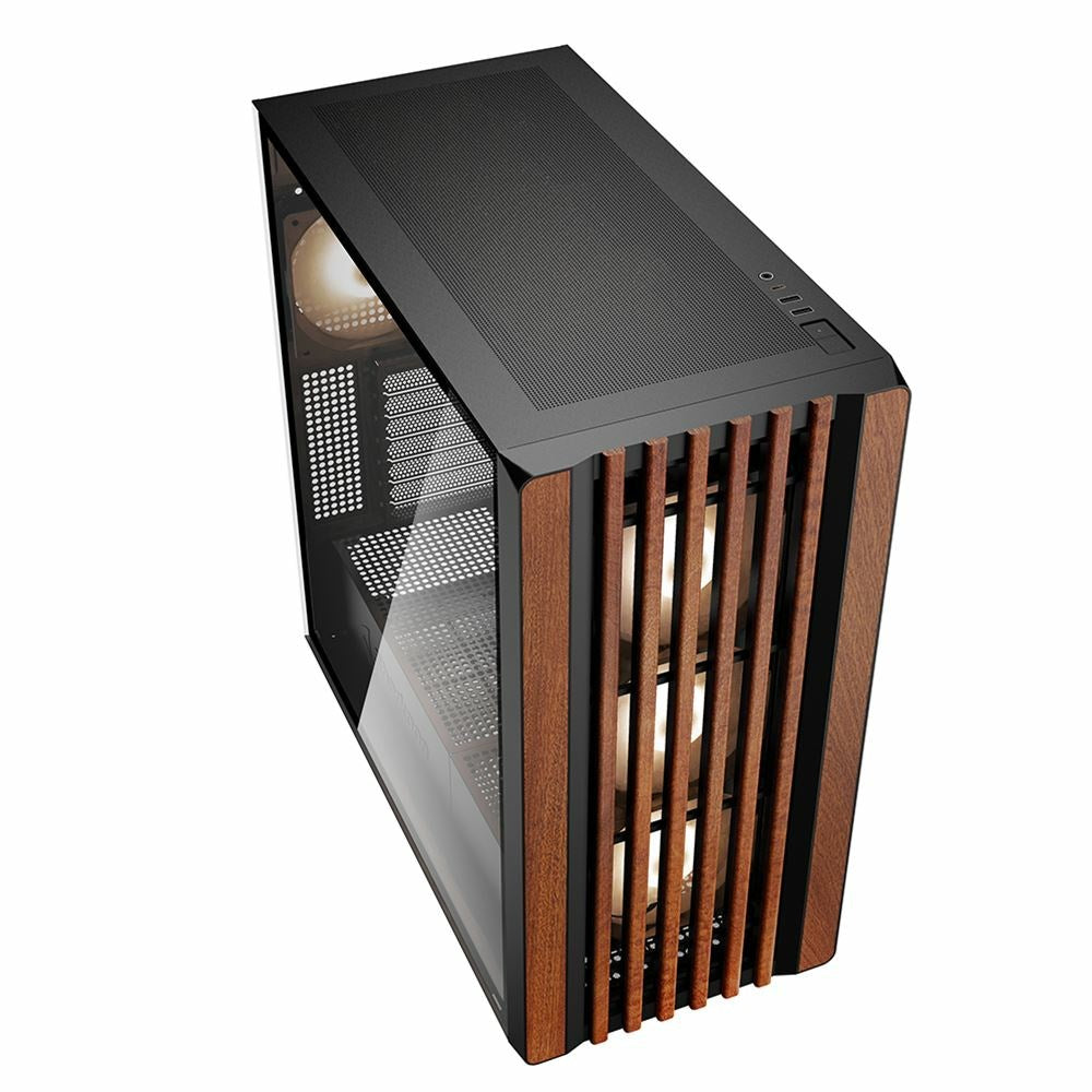 Sharkoon REBEL C70G RGB Full Tower Czarny, Drewno