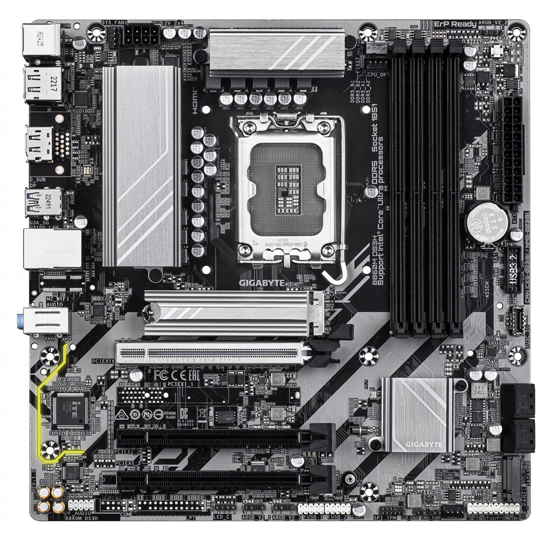 GIGABYTE B860M DS3H płyta główna Intel B860 LGA 1851 (Socket V1) micro ATX