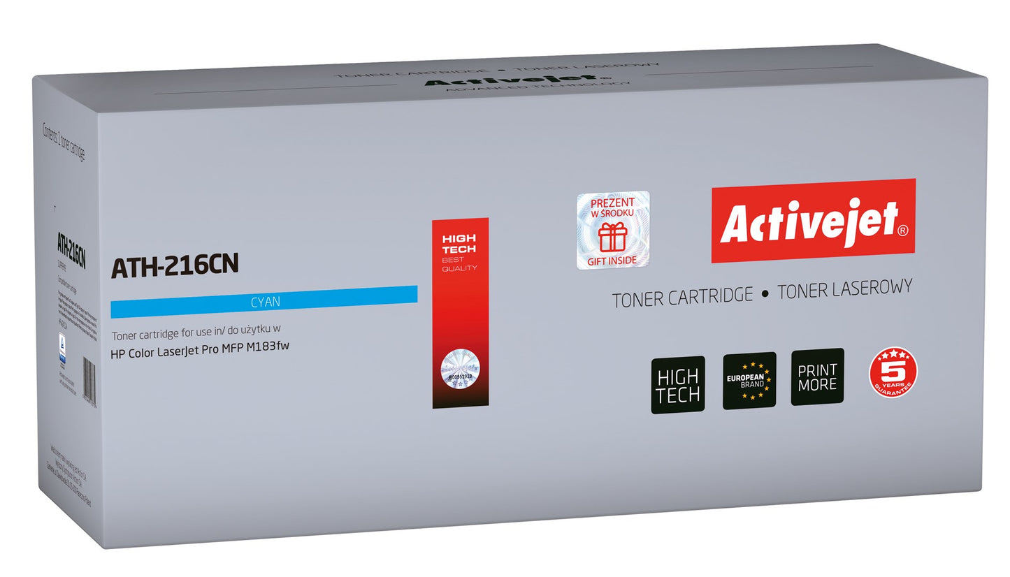 Activejet ATH-216CN Toner (zamiennik HP 216A W2411A; Supreme;  850 stron; niebieski) z chipem