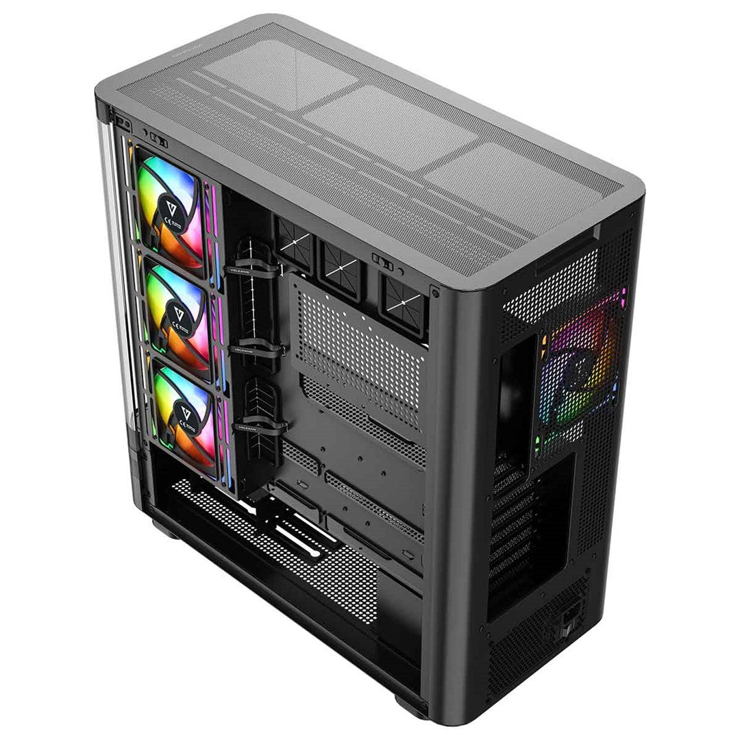 MODECOM OBUDOWA VOLCANO AQ 100 ARGB MIDI CZARNA
