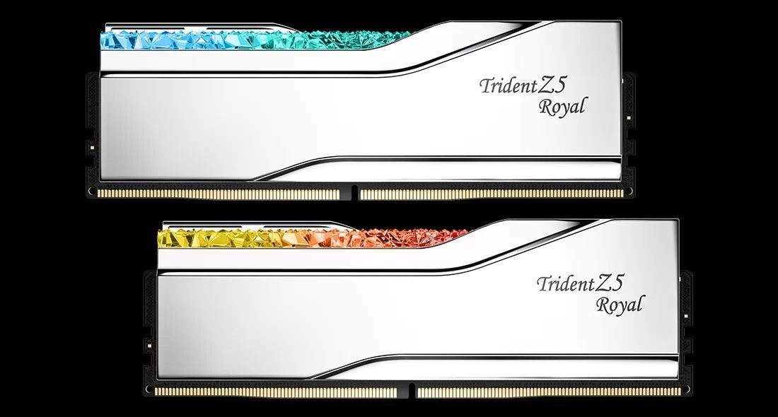 G.SKILL TRIDENT Z5 ROYAL RGB DDR5 2X16GB 6000MHZ CL28 SILVER F5-6000J2836G16GX2-TR5S