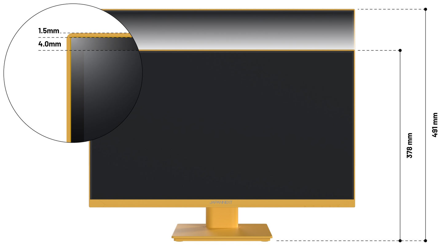 Monitor JAPANNEXT 60,5cm JN-I238FHD120F-HSP-YE 16:9 HDMI żółty FHD