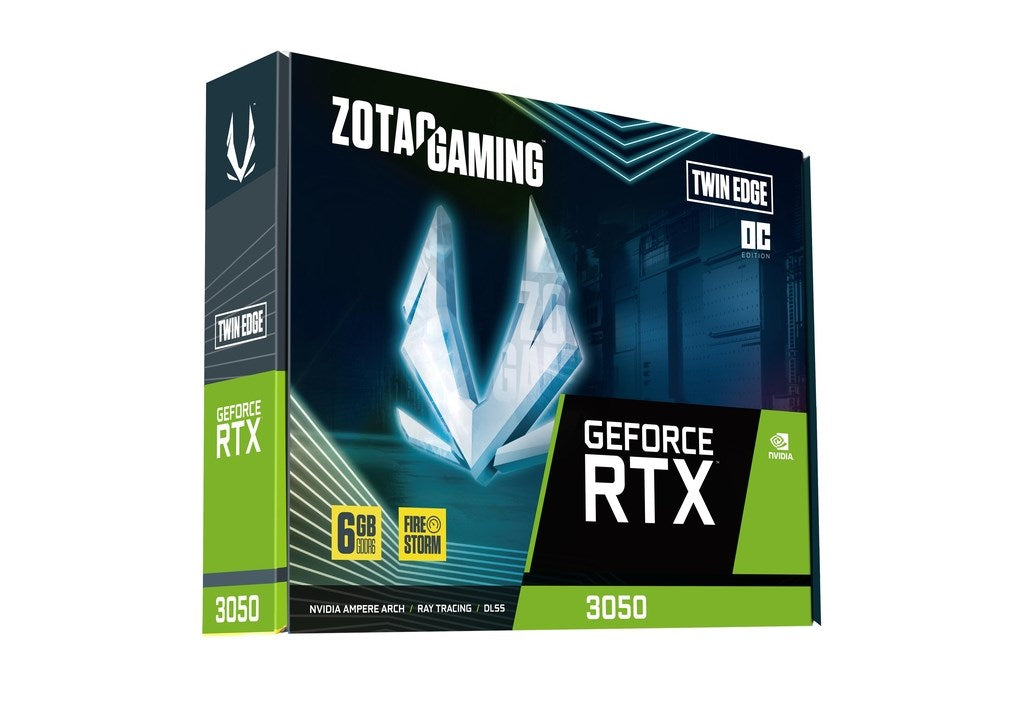 Karta graficzna ZOTAC GAMING GEFORCE RTX 3050 6GB TWIN EDGE OC GDDR6, 96bit, 1477/14000, HDCP, Three DP, HDMI, Lite Pack