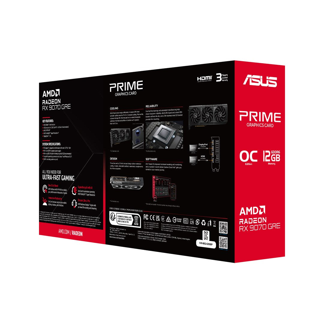 Karta graficzna ASUS PRIME RX9070 GRE OC 12G