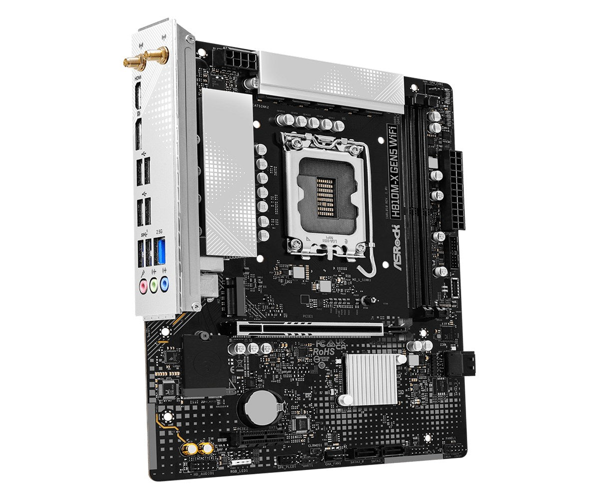 Asrock H810M-X Gen5 WiFi Intel H810 LGA 1851 (Socket V1) micro ATX