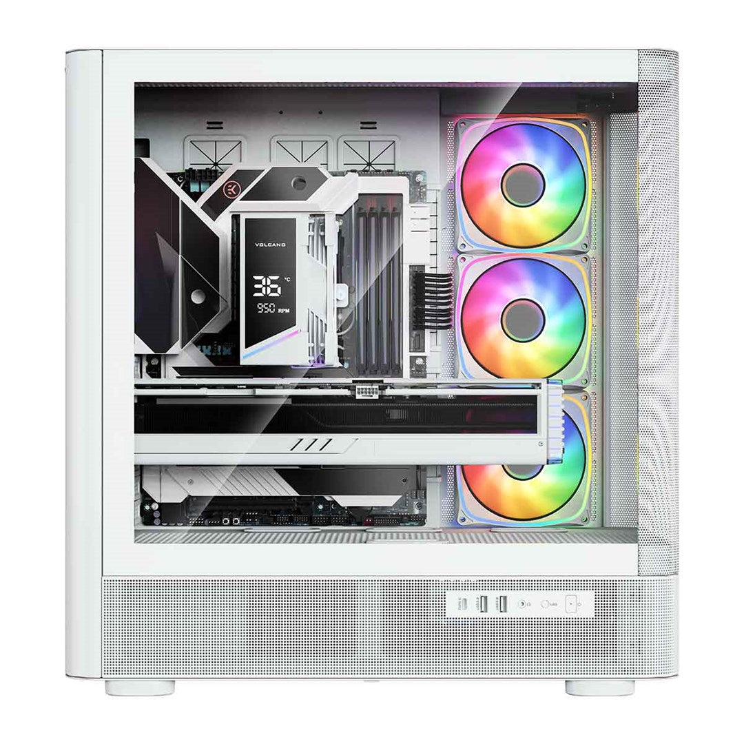 MODECOM OBUDOWA VOLCANO AQ 300 ARGB MIDI BIAŁA