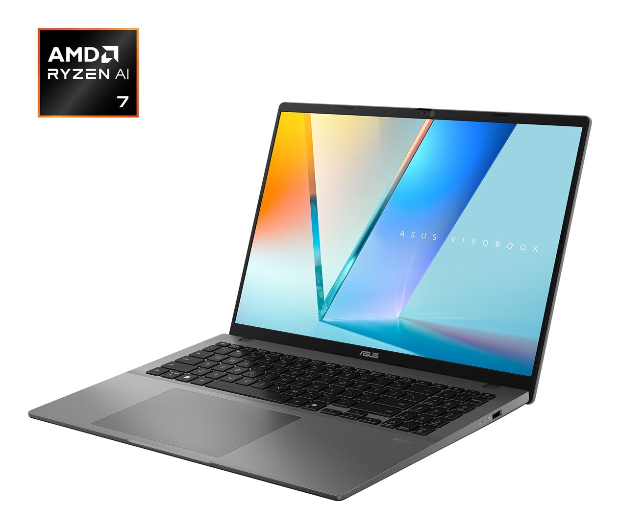 ASUS Vivobook S16 M3607GA-SH011W Ryzen AI 7 445 16.0"FHD OLED 60Hz 300nits 16GB DDR5 SSD512 Radeon 840M Cam1080p+IR 70WHrs Win11 Aluminum Matte Gray