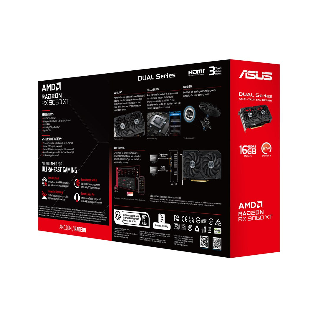 Karta graf. Asus Dual Radeon RX 9060 XT 16G