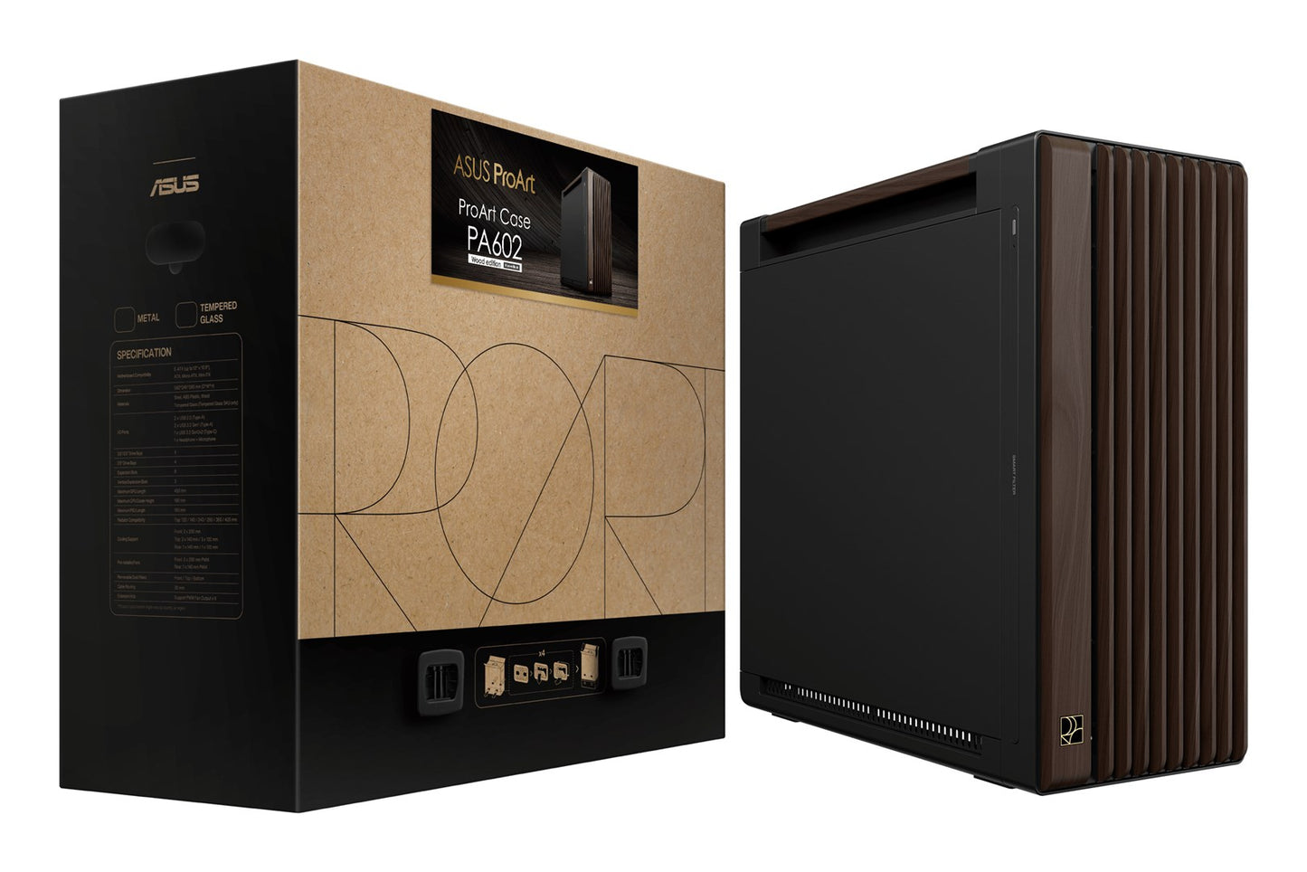 Obudowa Asus PROART PA602 WALNUT WOOD METAL PWM MOD