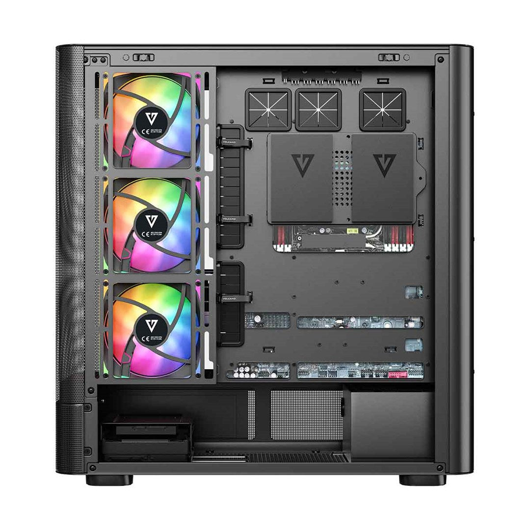 MODECOM OBUDOWA VOLCANO AQ 400 ARGB MIDI CZARNA