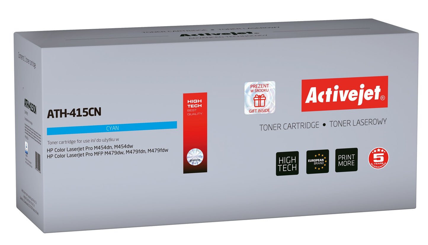 Activejet ATH-415CN Toner (zamiennik HP 415A W2031A; Supreme; 2100 stron; niebieski) z chipem